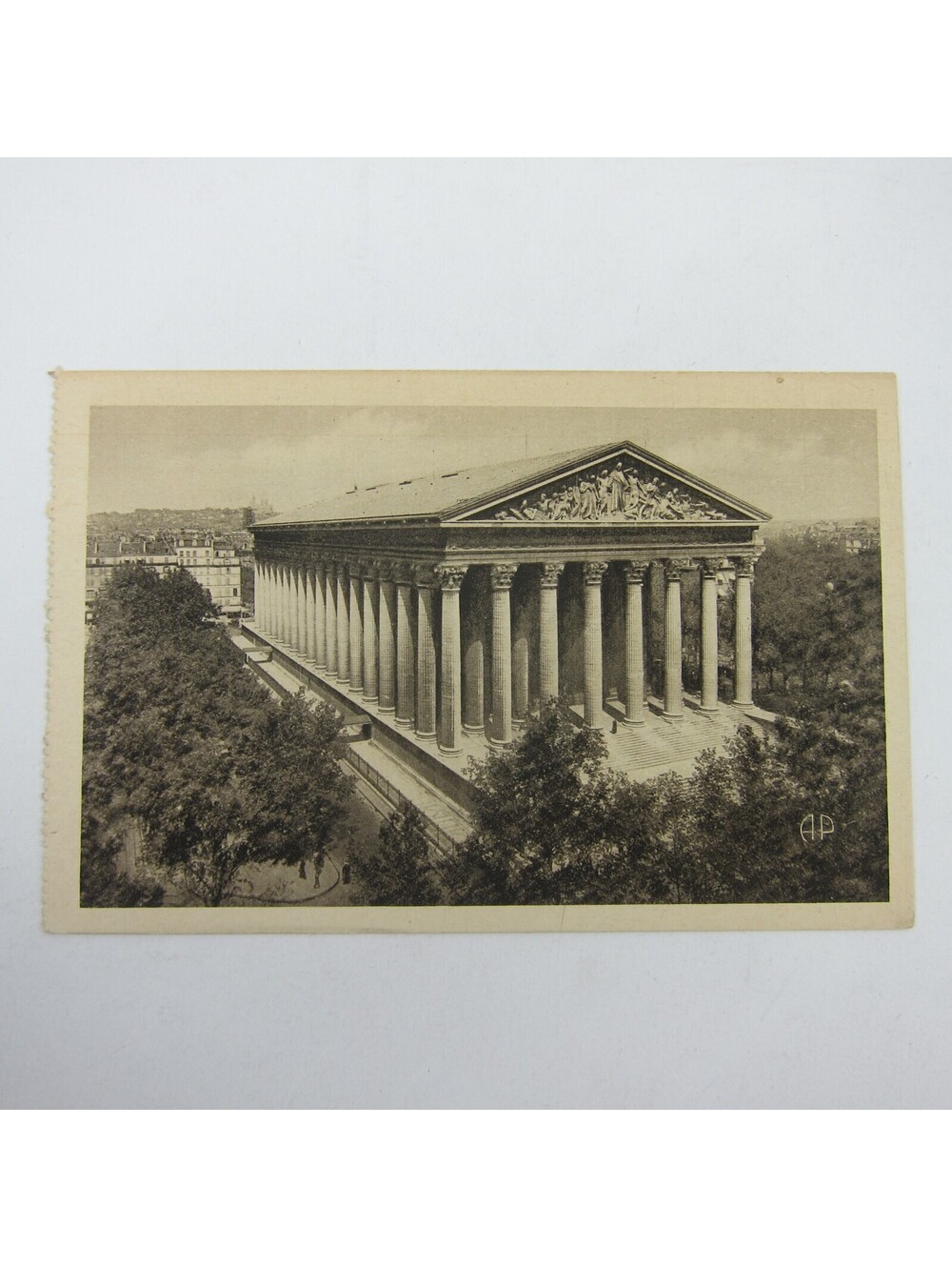 Postcard Paris France Magdalen Church Exterior Building Antique Unposted RARE